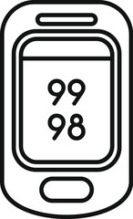 Poster - Simple design of a car key with a digital display showing the battery percentage