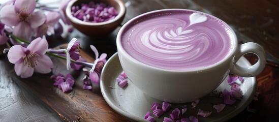 Poster - A Beautiful Cup Of Taro Latte