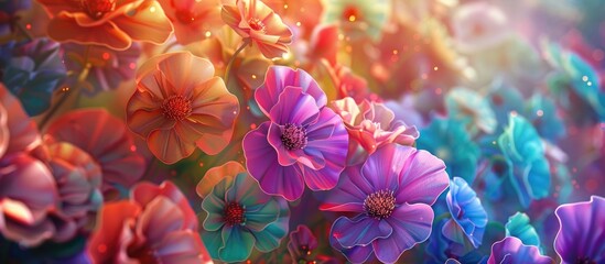 Sticker - Beautiful Colorful Flowers