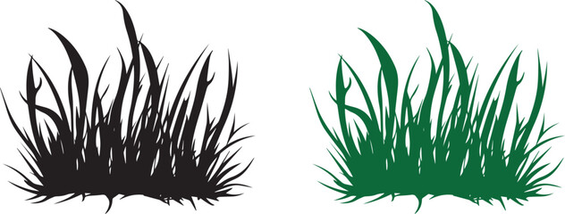 Wall Mural - Grass silhouette vector