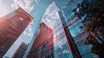 Poster - A high-rise building with numerous windows and modern architecture