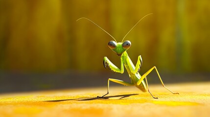 captivating green praying mantis insect in natural environment