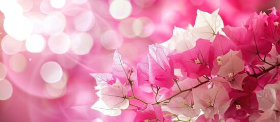 Sticker - Beautiful Pink White Two Colored Bougainvillea Flower