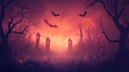 Canvas Print - halloween banner background