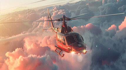 helicopter in the sky