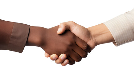 Canvas Print - PNG Diverse handshake unity collaboration