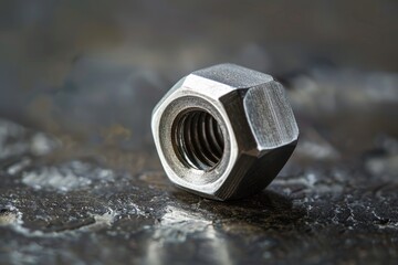 Poster - A detailed view of a single nut sitting on a flat surface