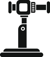 Poster - this is a glyph vector of an electronic speed control device standing on a stand