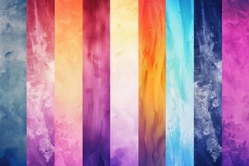 Poster - A colorful background made of wood and paint