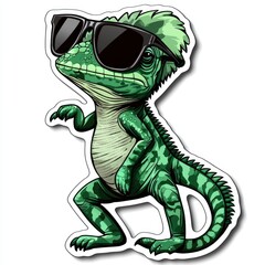 Canvas Print - Cool Lizard with Sunglasses