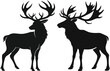 © Tanvir - elk silhouette vector illustration black