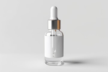 Poster - A glass bottle with a dropper on top, useful for medicine or laboratory use