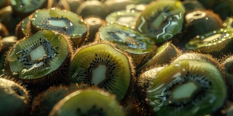 Canvas Print - Close up of a heap of Hardy kiwi