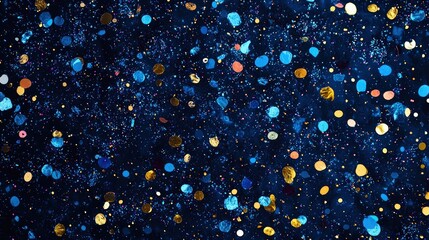 Blue & gold confetti