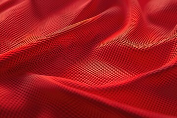 Poster - A close-up shot of a red fabric, suitable for use in fashion or textile designs