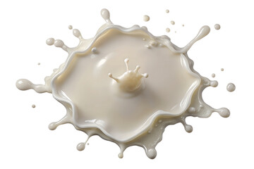 Poster - High-Speed Milk Splash Isolated on White Background