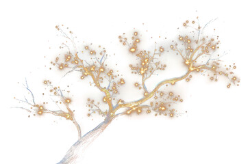 Wall Mural - png tree twig sparkle light glitter fireworks lighting outdoors.