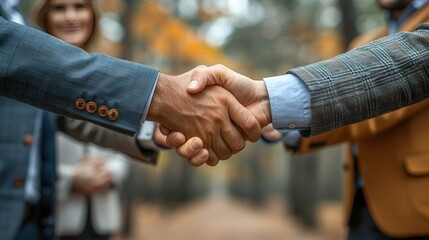 Collaboration in the Corporate World - Group of Professionals Shaking Hands with Copy Space