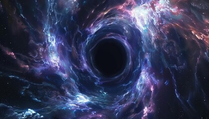 Canvas Print - Black hole in space