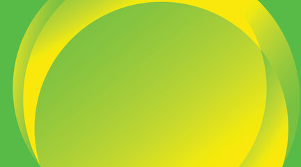 Abstract background with overlapping circles in gradient of green and yellow colors, creating a sense of depth and movement