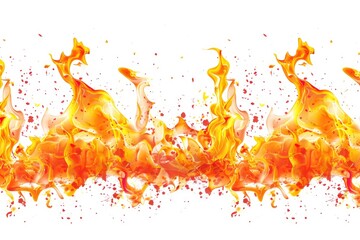 Poster - A burning fire with flames licking the air