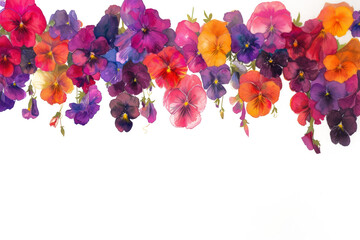 Sticker - PNG Pansy hanging flower nature.