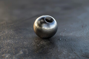 Poster - A metal object sits atop a table, ready for use