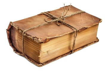 Poster - An old book wrapped in twine, great for vintage or rustic themes