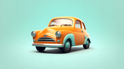 Sticker - car 3d cartoon 