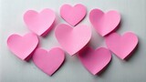 Heart shaped pink post it notes for love messages, reminders, and organization