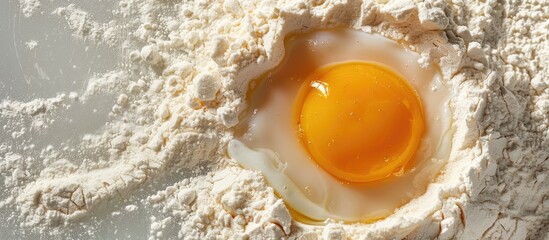 Yolk In Flour Closeup Top