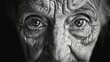 © Kopgz-41 - Timeless Beauty: A Black and White Portrait of an Elderly Face