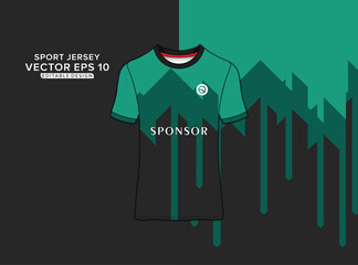 Sports jersey design vector. Soccer jersey template