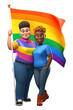 © Rawpixel.com - PNG Cartoon rainbow adult white background.