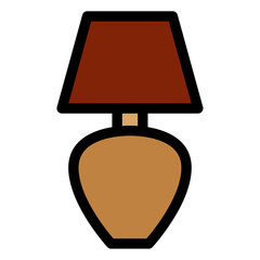 Poster - table lamp icon 