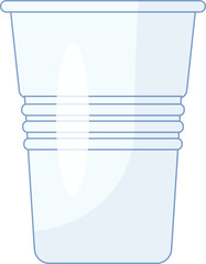 Poster - reusable plastic cup with lines, ideal for cold beverages