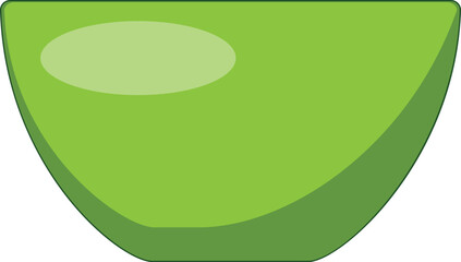Poster - Simple vector illustration of an empty green bowl, great for projects related to food service, kitchenware or cooking
