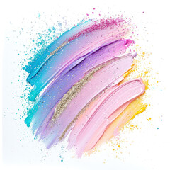 Sticker - PNG Paint brush stroke backgrounds glitter purple.