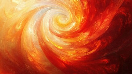 Poster - A vibrant abstract background with swirling patterns of red, orange, and yellow, evoking a sense of energy and warmth. Perfect for dynamic and fiery themes.