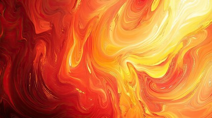 Poster - A vibrant abstract background with swirling patterns of red, orange, and yellow, evoking a sense of energy and warmth. Perfect for dynamic and fiery themes.