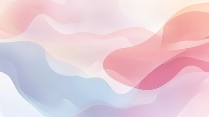 Poster - An abstract background with a combination of soft pastel colors and organic shapes, creating a harmonious and soothing visual. Perfect for gentle and calming themes.