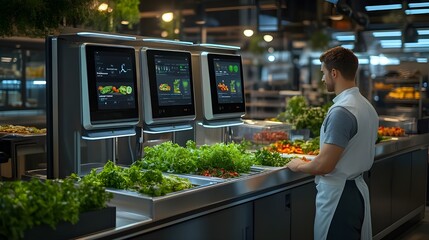 Canvas Print - person in supermarket