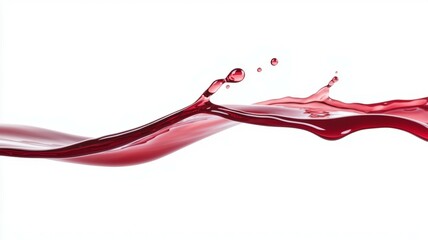 Poster - A splash of red wine on a white background