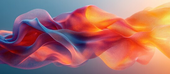 Poster - Abstract Flowing Fabric in Warm Colors