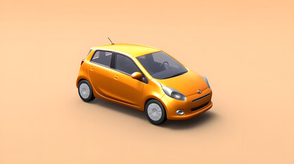 Sticker - Hatchback Car 3d cartoon style