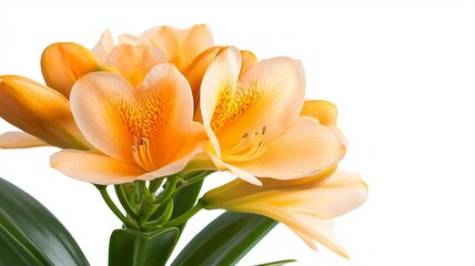 Wall Mural - A single orange flower with a green stem