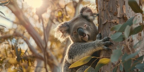 Sticker - Koala resting peacefully in a tree