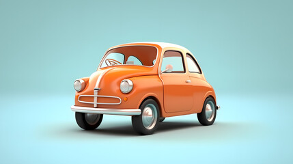 Wall Mural - Microcar 3d cartoon style