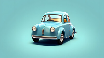 Wall Mural - Microcar 3d cartoon style