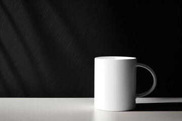 Canvas Print - PNG Minimalist mug mockup , transparent background